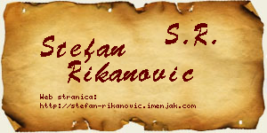 Stefan Rikanović vizit kartica
